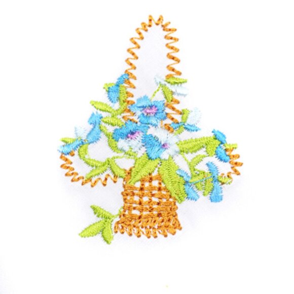 Handkerchiefs / Womens/ Girls / 6 Piece Set / White/Flowers / 100% Cotton - NWT - Picture 2 of 5